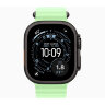 Ремешок для Apple Watch Ultra Watch Black Titanium Ocean Band - Neon Green (Зеленый/Неоновый)