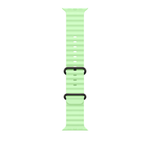 Ремешок для Apple Watch Ultra Watch Black Titanium Ocean Band - Neon Green (Зеленый/Неоновый)
