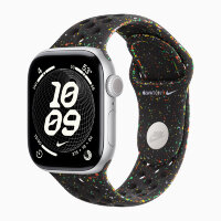 Apple Watch Series 11 42mm, Silver Aluminum Case with Nike Sport Band - Midnight Black