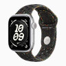 Apple Watch Series 11 42mm, Silver Aluminum Case with Nike Sport Band - Midnight Black