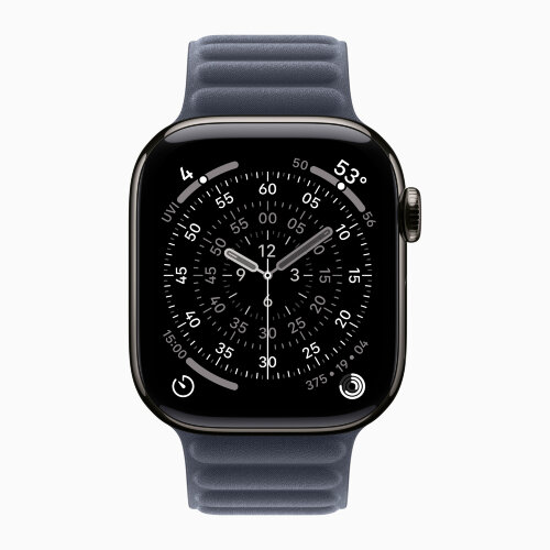 Apple Watch Series 11 42mm, Slate Titanium Case with Magnetic Link - Navy