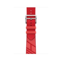 Текстильный ремешок из нейлона 41mm Hermès для Apple Watch - Техасский розовый/Красный чили