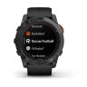 Умные часы Garmin Fenix 7X Pro 51mm Solar Edition (No Wi-Fi) Slate Gray Black Band