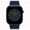 Apple Watch Hermes Series 12 46mm, спортивный ремешок Kilim синий Bleu de Malte