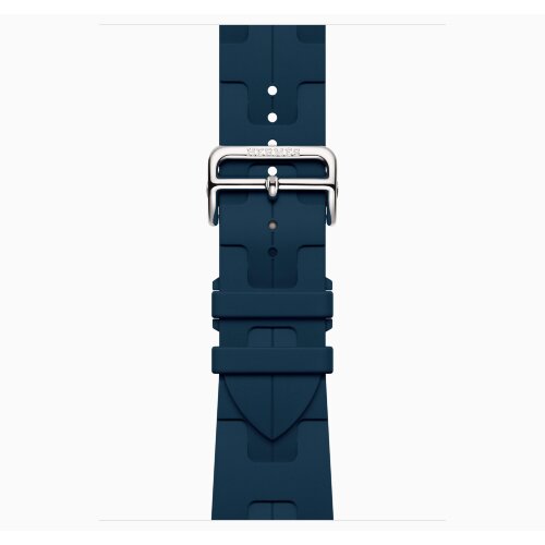 Apple Watch Hermes Series 12 46mm, спортивный ремешок Kilim синий Bleu de Malte