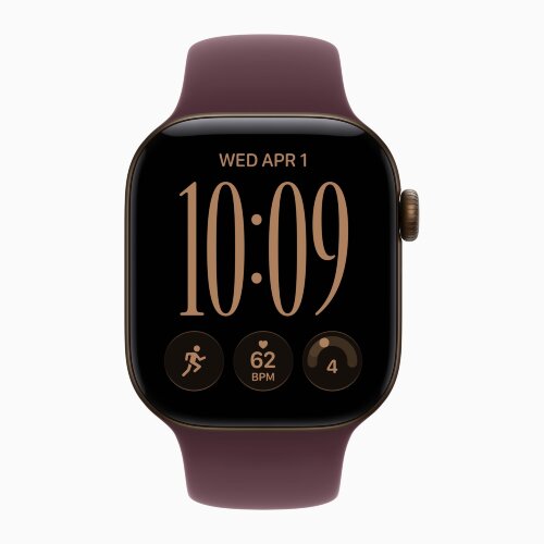 Apple Watch Series 12 42mm, Dark Bronze Aluminum Case with Sport Band - Burgundy