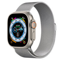 Apple Watch Ultra 3 49mm Titanium Case with Silver Milanese Loop
