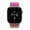 Apple Watch Series 12 46mm, Pearl White Ceramic Case with Sport Loop - Magenta
