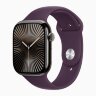 Apple Watch Series 10 42mm, Slate Titanium Case with Sport Band - Plum