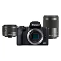 Canon EOS M50 Mark II Mirrorless Camera, Black + EF-M 15-45mm IS STM + EF-M 55-200mm IS STM Lens