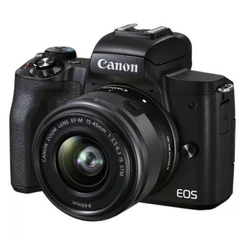 Canon EOS M50 Mark II Mirrorless Camera, Black + EF-M 15-45mm IS STM + EF-M 55-200mm IS STM Lens