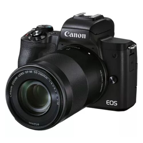 Canon EOS M50 Mark II Mirrorless Camera, Black + EF-M 15-45mm IS STM + EF-M 55-200mm IS STM Lens