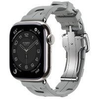 Apple Watch Hermes Series 11 42mm, спортивный ремешок Kilim серый