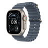Ремешок для Apple Watch Ultra Watch Black Titanium Ocean Band - Anchor Blue (Синий)