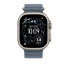 Ремешок для Apple Watch Ultra Watch Black Titanium Ocean Band - Anchor Blue (Синий)