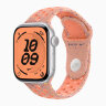 Apple Watch Series 11 42mm, Silver Aluminum Case with Nike Sport Band - Alpenglow Pink
