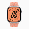 Apple Watch Series 11 42mm, Silver Aluminum Case with Nike Sport Band - Alpenglow Pink