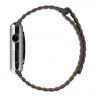 Кожаный магнитный ремешок для Apple Watch 42mm коричневый Мedium