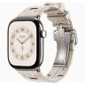 Apple Watch Hermes Series 12 46mm, спортивный ремешок Kilim светлый Béton
