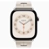 Apple Watch Hermes Series 12 46mm, спортивный ремешок Kilim светлый Béton