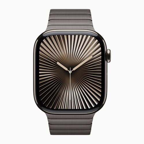 Apple Watch Series 10 46mm Natural Titanium Case with Slate Link Bracelet