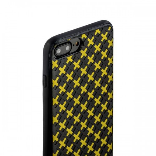 Силиконовый чехол College Case для iPhone 8 Plus/ 7 Plus  Черно-желтый