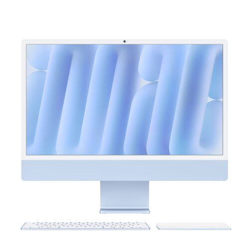 Apple iMac 24 inch (2024, M4, 16GB, 256GB SSD, 8-core GPU) TrackPad Blue