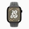 Apple Watch Series 10 46mm, Jet Black Aluminum Case with Nike Sport Band - Cargo Khaki
