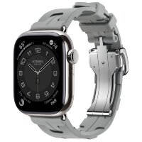 Apple Watch Hermes Series 10 42mm, спортивный ремешок Kilim серый
