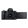 Canon EOS M50 Mark II Mirrorless Camera, Black + EF-M 15-45mm IS STM Lens + Backpack + SD Card + Spare Battery