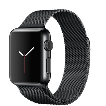 Apple Watch 38mm with Milanese Loop / Миланский сетчатый браслет Черный MMFK2
