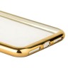 Чехол силиконовый для iPhone 8 и 7 супертонкий с золотистым ободком