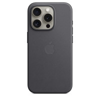 Чехол FineWoven для iPhone 15 Plus MagSafe - Черный (Black)