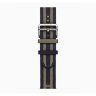 Apple Watch Hermes Series 12 42mm, трикотажный ремешок Rocabar Club сине-серый