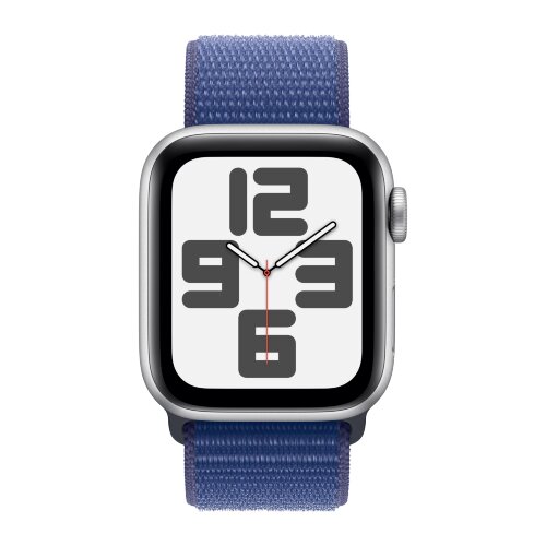 Apple Watch SE (2023) 40mm, Silver Aluminum Case with Sport Loop - Ocean Blue (Синий)