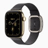 Apple Watch Series 12 42mm, Radiant Gold Titanium Case with Modern Buckle - Navy Blue
