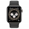 Apple Watch Edition Series 6 Titanium Space Black 44mm, черный кожаный ремешок