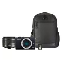 Canon EOS M200 + EF-M 15-45mm Lens + Backpack + SD card