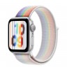 Apple Watch SE (2022) 40mm, Silver Aluminum Case with Sport Loop - Pride Edition
