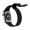 Кожаный магнитный ремешок для Apple Watch 42mm черный Мedium
