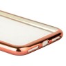 Чехол силиконовый для iPhone 8 и 7 супертонкий с "розовое золото" ободком