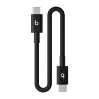 Короткий плетёный кабель Beats USB-C — USB-C, 20 см / 8 дюймов, черный