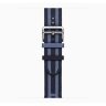 Apple Watch Hermes Series 12 42mm, трикотажный ремешок Rocabar Club синий