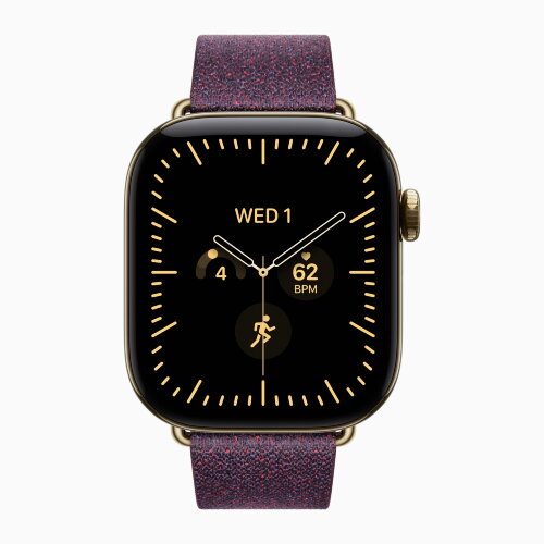 Apple Watch Series 12 42mm, Radiant Gold Titanium Case with Modern Buckle - Mulberry