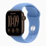 Apple Watch Series 12 42mm, Dark Bronze Aluminum Case with Sport Band - Wildflower Blue