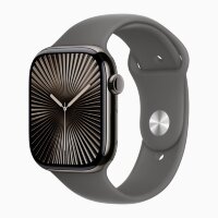 Apple Watch Series 10 42mm, Slate Titanium Case with Sport Band - Stone Gray