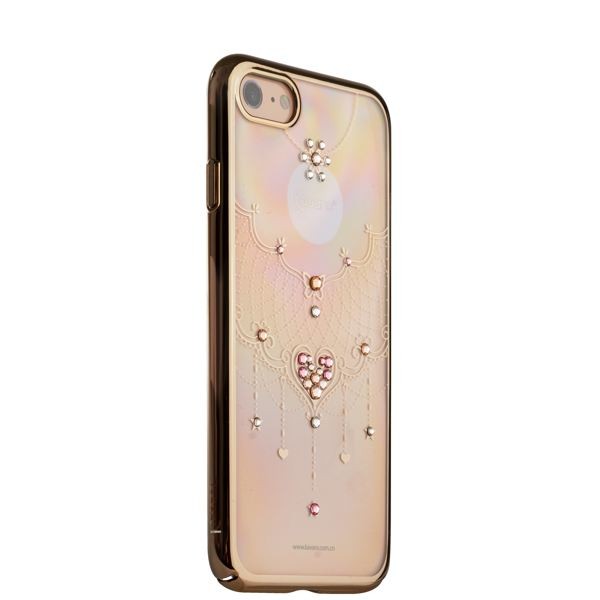 Чехол-накладка KAVARO для iPhone 8 и 7 со стразами Swarovski - золотистый (Грация)