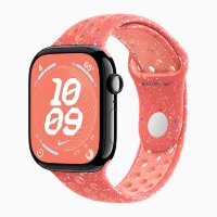 Apple Watch Series 10 46mm, Jet Black Aluminum Case with Nike Sport Band - Magic Ember