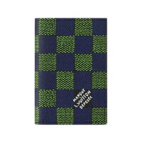 Обложка для паспорта Louis Vuitton Damier Heritage Blue/Green