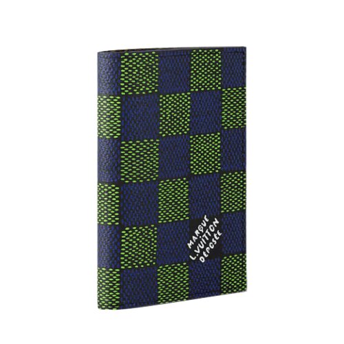 Обложка для паспорта Louis Vuitton Damier Heritage Blue/Green